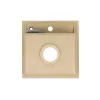 Nia quadratischer Einzelwaschtisch aus Granit mit Siphon beige