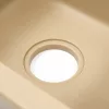 Nia quadratischer Einzelwaschtisch aus Granit mit Siphon beige