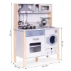 Holzspielzeug Küche mit Geräuschen Backofen Waschmaschine Küchenzubehör geführt