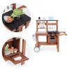 Outdoor-Kinderküche aus Holz mit Zubehör