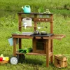 Outdoor-Kinderküche aus Holz mit Zubehör