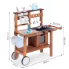 Outdoor-Kinderküche aus Holz mit Zubehör