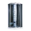 Vital Black 90x90 cm gebogene Hydromassage-Duschkabine