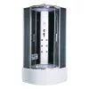 Vital Black 80x80 cm gebogene tiefe Badewanne Hydromassage-Duschkabine