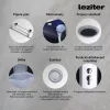 Vital Black 90x90 cm gebogene tiefe Badewanne Hydromassage-Duschkabine