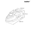 Feederboot V6 GPS 3 Tanks hinten und seitlich mit schwarzem