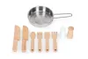 Spielküche aus Holz mit Backofen, Spüle und Küchenzubehör