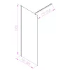 Walker 80x195 cm Begehbare Duschwand