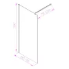 Walker 90x195 cm Begehbare Duschwand