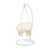 Cardenas Hängemattenstuhl mit Ständer beige-weiß