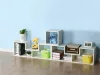 Anpassungsfähiges weißes Bücherregal