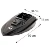 Futterboot X1 GPS+4G Backpacking schwarz
