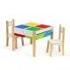 Kindermöbel-Set aus Holz mit Tisch und 2 Stühlen