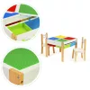 Kindermöbel-Set aus Holz mit Tisch und 2 Stühlen