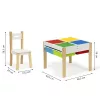 Kindermöbel-Set aus Holz mit Tisch und 2 Stühlen