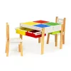 Kindermöbel-Set aus Holz mit Tisch und 2 Stühlen