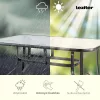 Canillo Gartentisch aus Glas mit Metallgestell