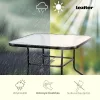 Gartentisch Vella aus Glas mit Metallgestell