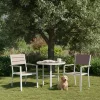 2er-Set Gartenstühle mit Metallgestell, Kunststoffsitz weiß