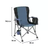 Leziter Comfort Angelstuhl mit Armlehne und Becherhalter blau