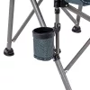 Leziter Comfort Angelstuhl mit Armlehne und Becherhalter blau