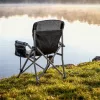 Leziter Comfort Sessel mit Becherhalter grau