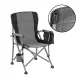 Leziter Comfort Plus Angelstuhl mit Armlehne und Becherhalter grau