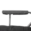 Leziter Comfort Plus Angelstuhl mit Armlehne und Becherhalter grau
