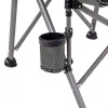 Leziter Comfort Plus Angelstuhl mit Armlehne und Becherhalter grau