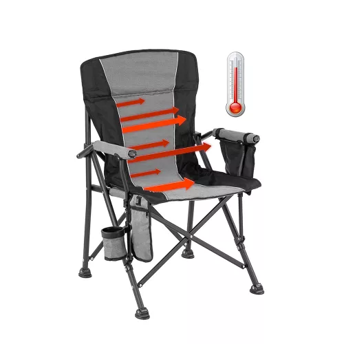 Leziter Premium beheizter Sessel mit Becherhalter grau