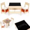 Kindermöbel Set Tisch 2 Stühle mit Kreidetafel