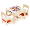 Kindermöbel Set Tisch 2 Stühle mit Kreidetafel