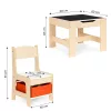 Kindermöbel Set Tisch 2 Stühle mit Kreidetafel