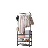 Zusammenklappbare Garderobe mit Standbügel